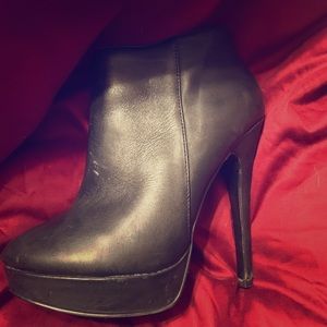 Aldo black high heel booties